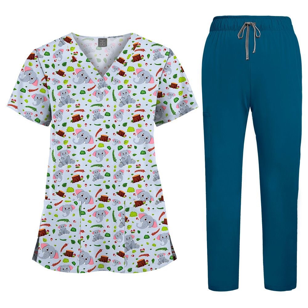 floral scrubs